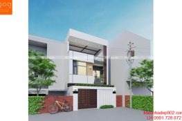 Nhà phố đẹp hiện đại - phối cảnh (nguồn: maunhadep902.com)