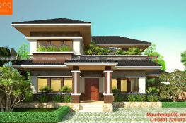 Nhà biệt thự 2 tầng giá rẻ - BT106 (nguồn: maunhadep902.com)
