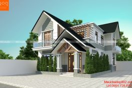 Thiết kế nhà 2 tầng 120m2 đep