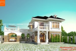 Mẫu nhà đẹp 2 tầng diện tích 144m2 hot nhất 2018