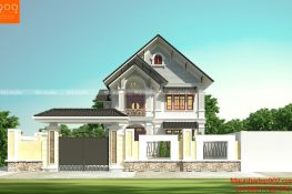 Thiết kế kiến trúc biệt thự mái thái.