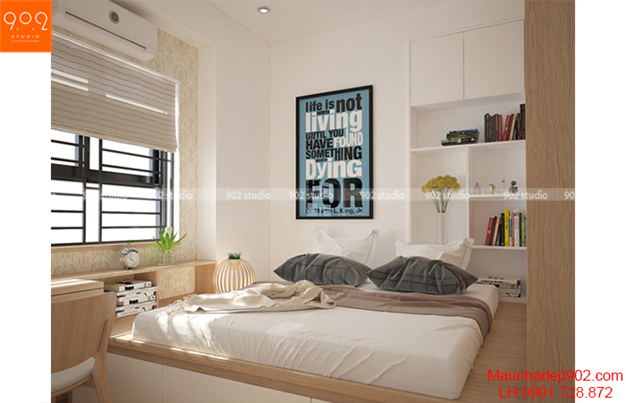 Thiết kế nội thất chung cư - Phòng ngủ - NT12