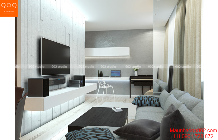 Thiết kế nội thất chung cư - Phòng khách - NT13