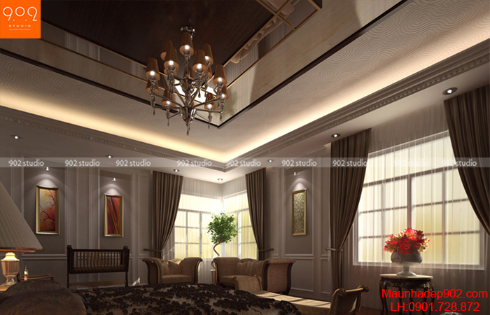 Thiết kế nội thất biệt thự - phòng ngủ - NT08