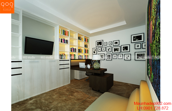 Thiết kế nội thất chung cư - Phòng làm việc - NT09