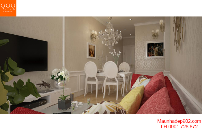 Thiết kế nội thất chung cư - Phòng khách - NT20