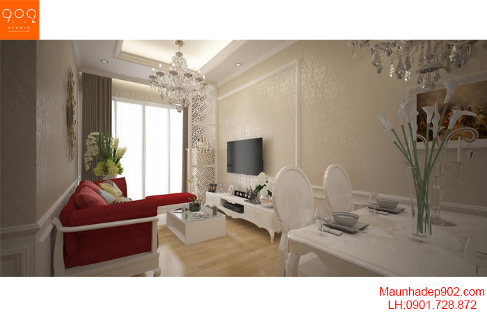 Thiết kế nội thất chung cư - Phòng khách - NT20