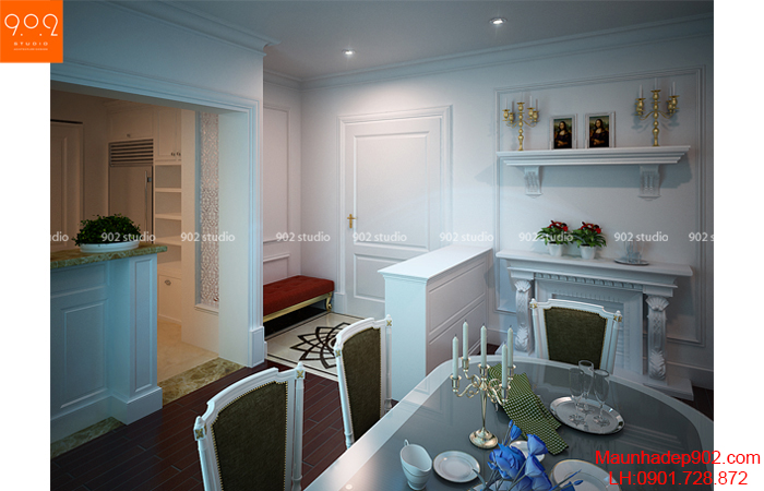 Thiết kế nội thất chung cư Hà Nội - phòng bếp - NT23