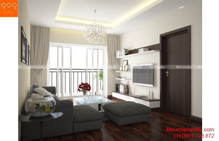 Thiết kế nội thất phòng khách chung cư - NT27