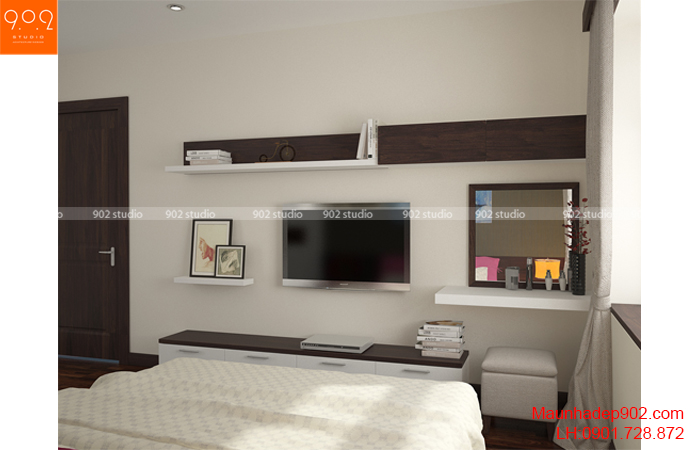 Thiết kế nội thất phòng ngủ chung cư - NT28