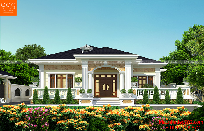 Thiết kế nội thất trệt 1 tầng có sân vườn là mẫu thiết kế đẹp 902 Studio xin được giới thiệu đến quý độc giả.
