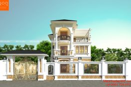 Thiết kế nhà biệt thự 3 tầng tân cổ điển đẹp