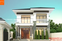 Thiết kế nhà trên đất xéo diện tích 103m2 2 tầng