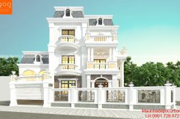 Bản vẽ biệt thự 3 tầng tân cổ điển nhà cô Thu - BT187