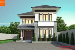 Điểm độc đáo trong biệt thự 2 tầng 115m2 hình chữ L 4 phòng ngủ - BT190
